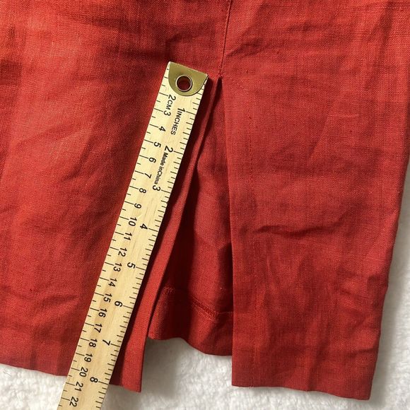 Country Line 34 M/L Women’s Embellished Linen Sheath Dress Red BulgarianART*snag - Picture 5 of 15